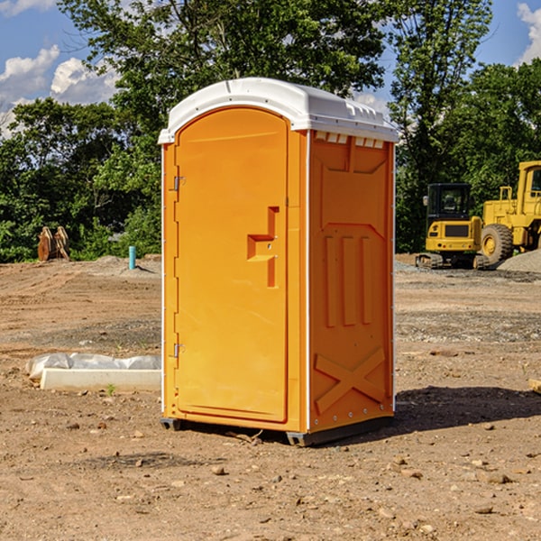 how often are the porta potties cleaned and serviced during a rental period in Leroy